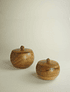 LEATHER BUTTON CANDY JAR 