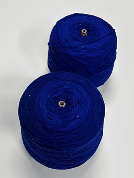 Lana retorcida tinturada azul 