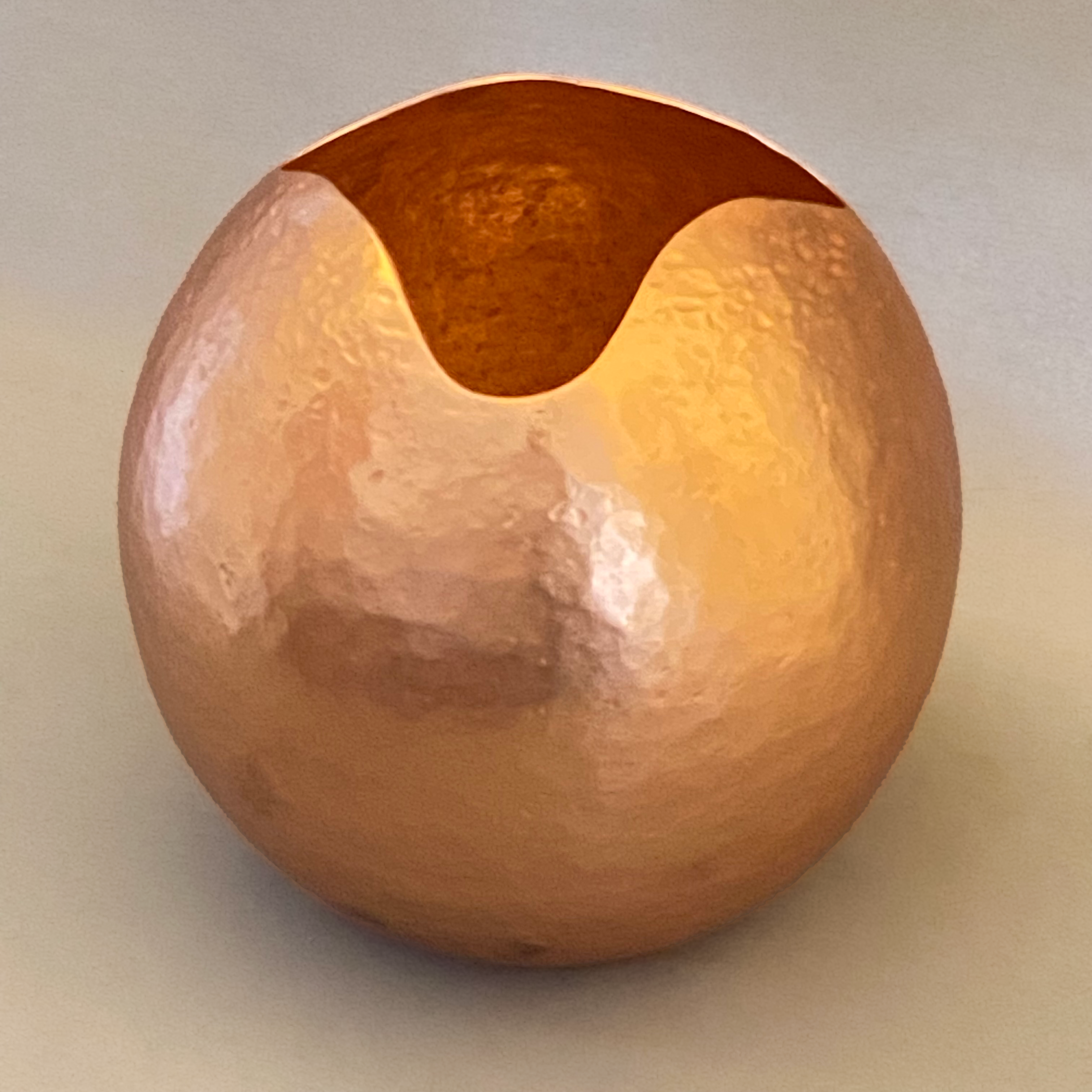 FLORERO ESFERA COBRE