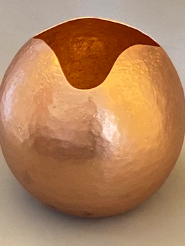 FLORERO ESFERA COBRE