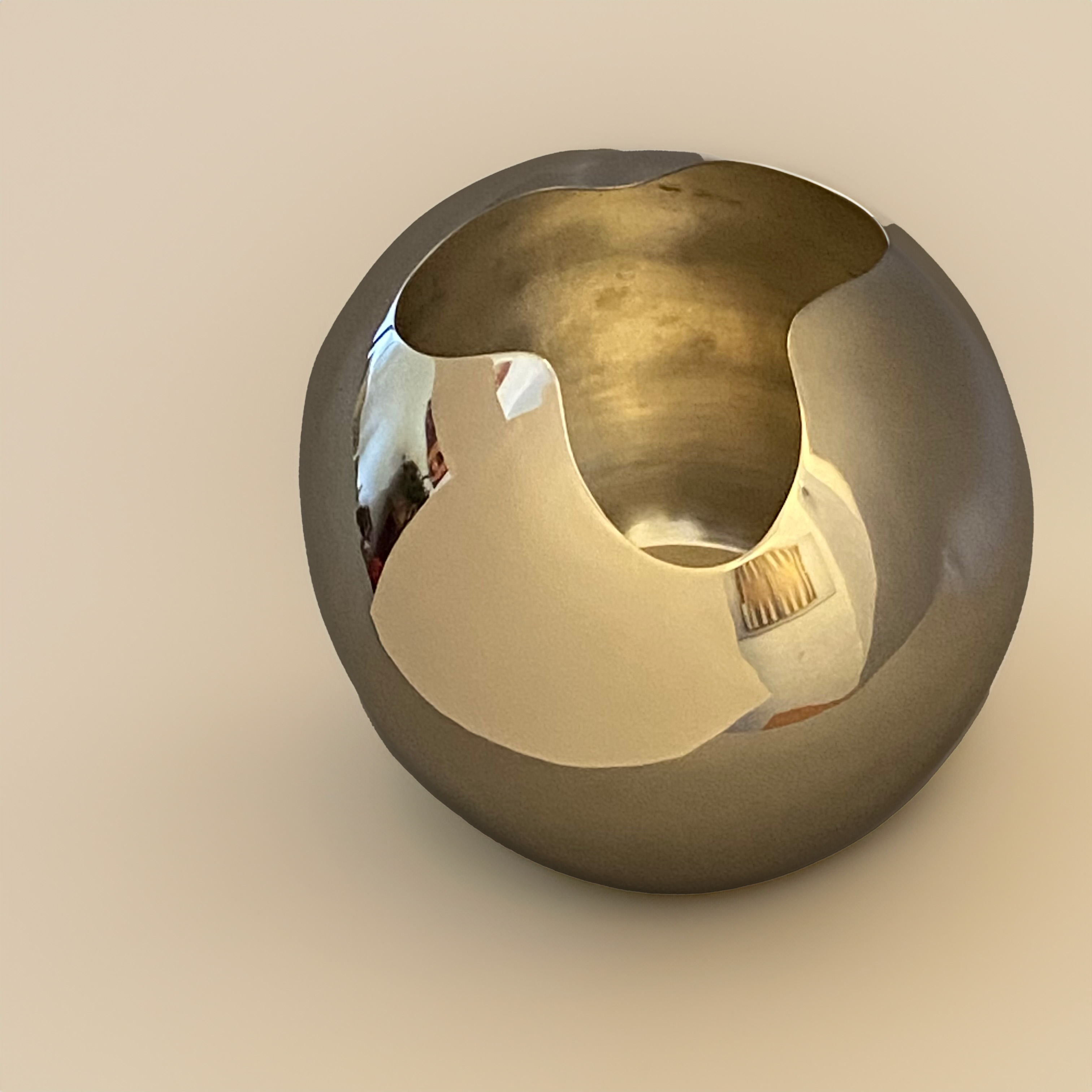 FLORERO ESFERA PLATA