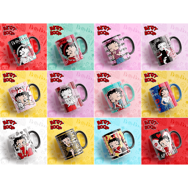 13 Artes Caneca Betty Boop Editável em Photoshop 1