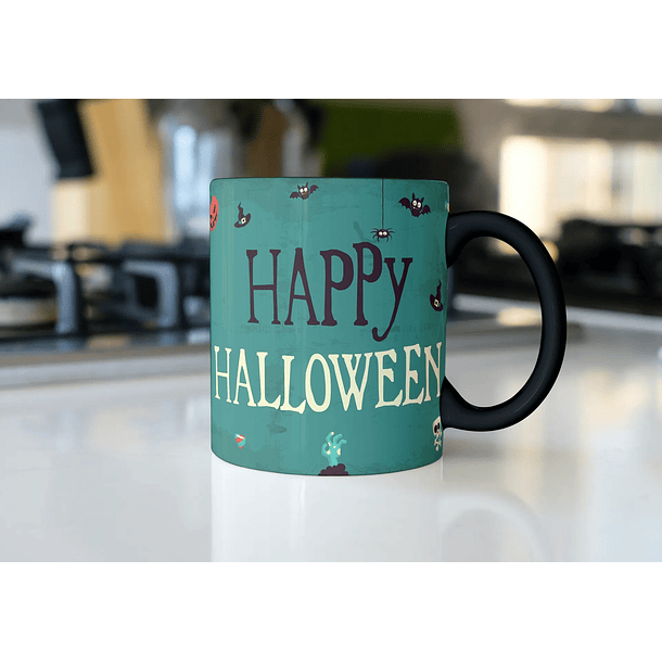 10 Artes para Caneca Halloween Editável Corel Draw + Png 6