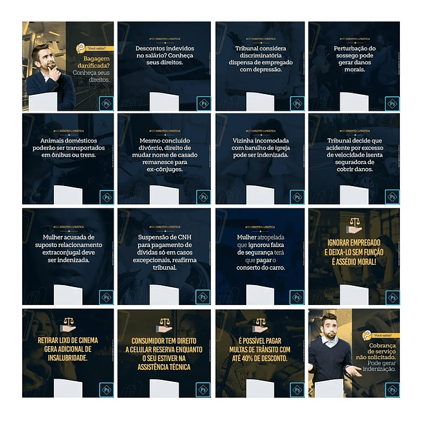 50 Artes Mídias Sociais Advogados Editáveis Photoshop 2