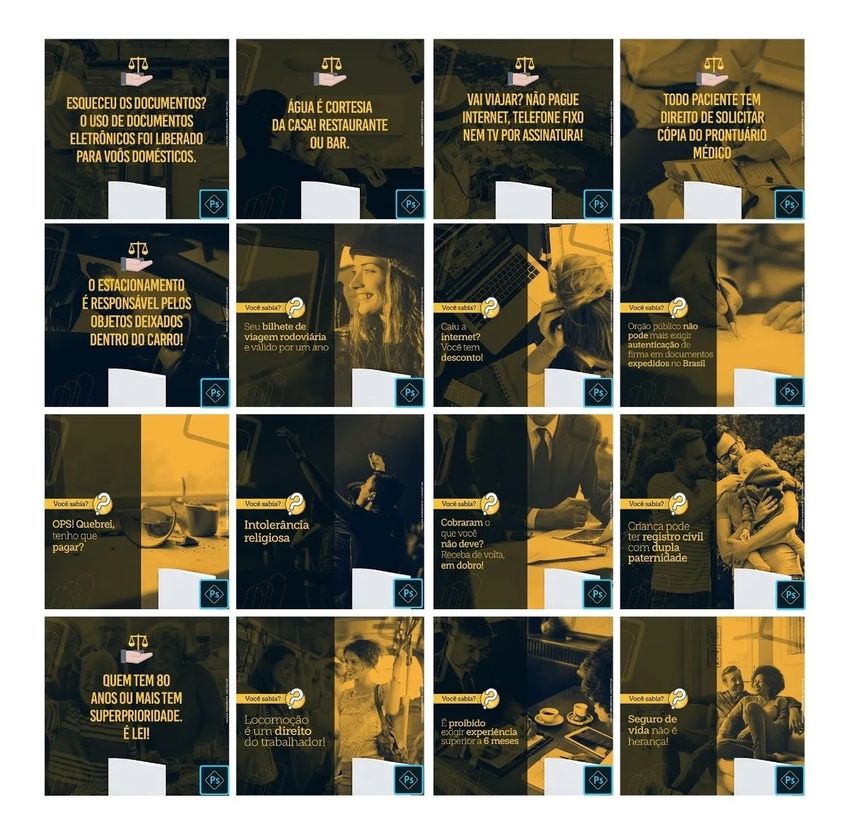 50 Artes Mídias Sociais Advogados Editáveis Photoshop 3