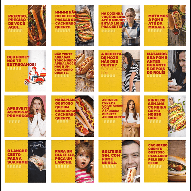 130 Artes para Cachorro Quente Hot Dog Mídias Sociais Editáveis Photoshop + Png 2