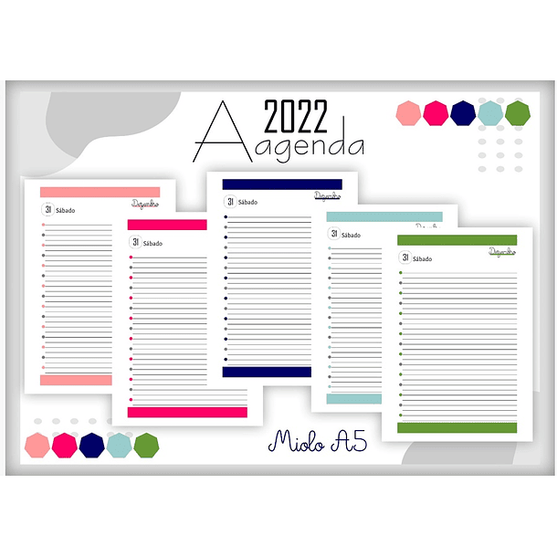 Pacote Kit 43 Artes Agendas 2022 Arquivos Pdf e Jpge 3