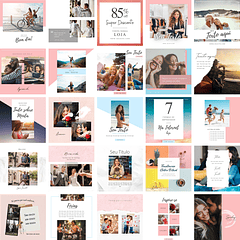 Pack Canva Feed Post Instagram 2.0 Templates Editáveis 100 Artes + Bônus