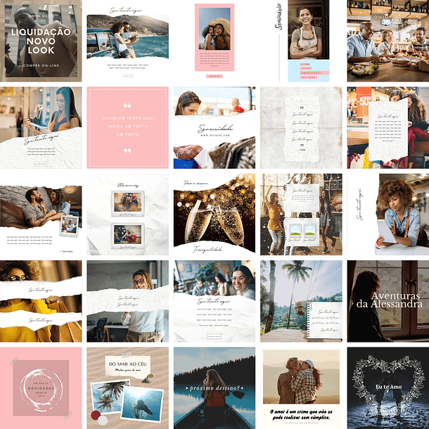 Pack Canva Feed Post Instagram 2.0 Templates Editáveis 100 Artes + Bônus 4