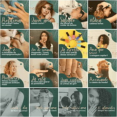 Pack Canva Salão de Beleza Templates Editáveis 200 Artes + Legendas