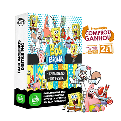 Kit Digital Bob Esponja sem fundo Png