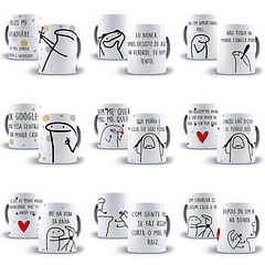 110 Artes Caneca Flork Editável em Corel Draw + Png