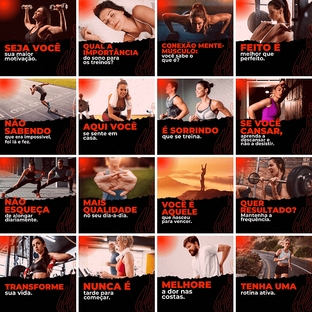 Pack Canva Academia Personal Trainer Templates Editáveis 200 Artes + Legendas 8