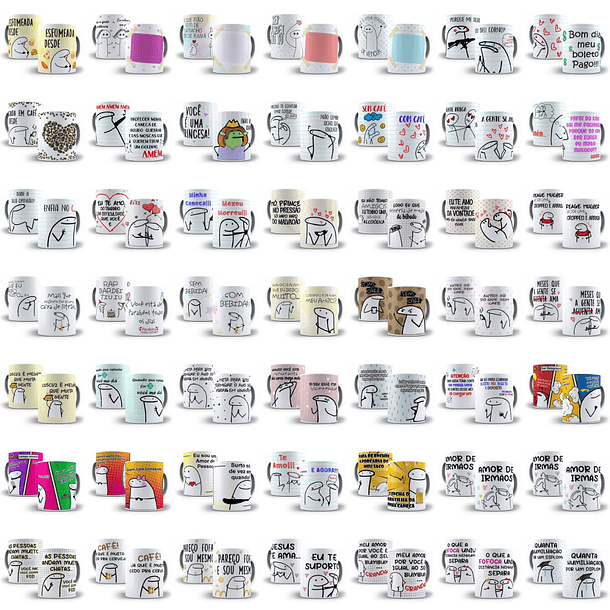 500 Artes Caneca Flork Bento Memes Completo Arquivos Jpge + Mockups 6