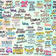 Kit Digital Lettering Frases Avos Avós Avô Avó Arquivos sem fundo Png