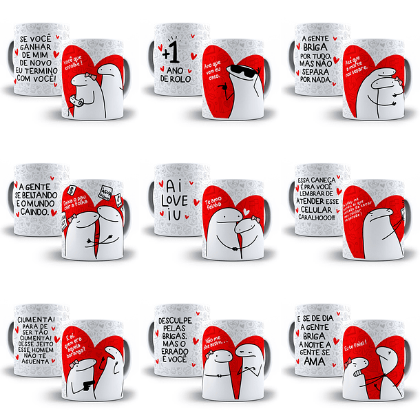 18 Artes Caneca Flork Dia dos Namorados Arquivos Sublimação jpg Png 1