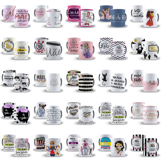 700 Artes Caneca Dia das Mães Completo Arquivos Jpg Png + Mockups 7