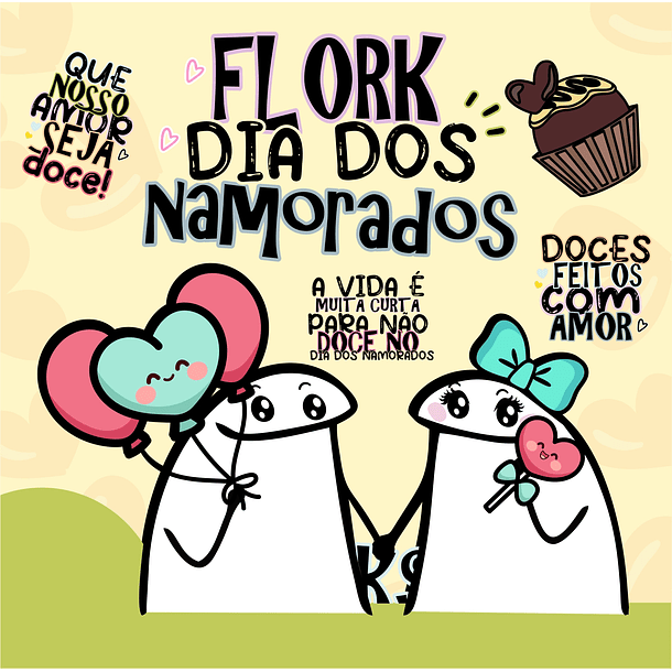 Kit Digital Flork Bento Memes Dia dos Namorados Lt12 Arquivos Png e Jpg  5