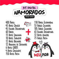 Kit Digital Dia dos Namorados Arquivos sem fundo Png