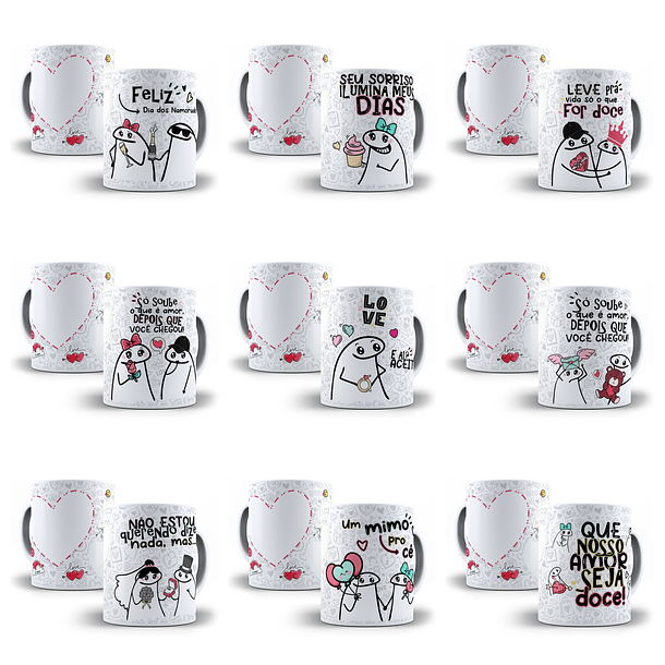 15 Artes Caneca Flork Dia dos Namorados Com 3 Fotos Arquivos Sublimação Jpg Png 1