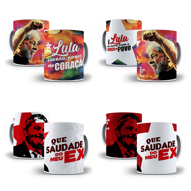 21 Artes Caneca Lula Arquivos Sublimação Png 1