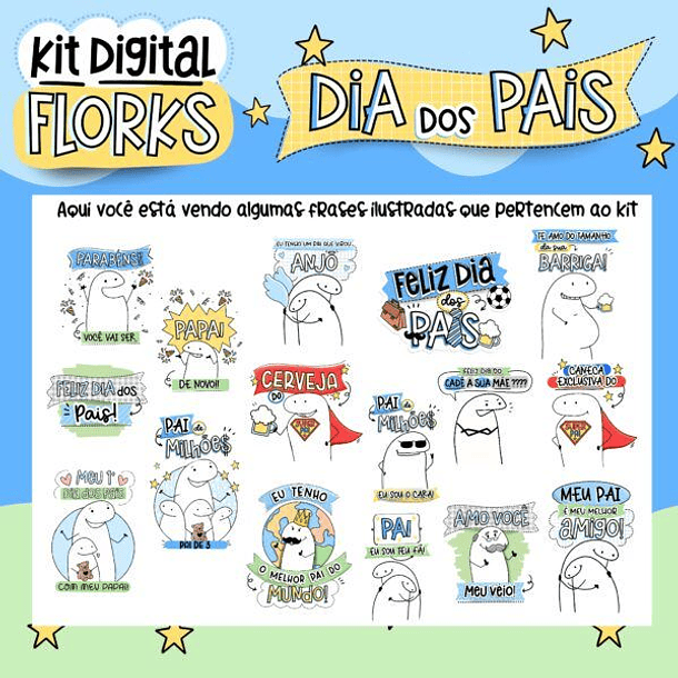 Kit Digital Florks Dia dos Pais Arquivos Png  3