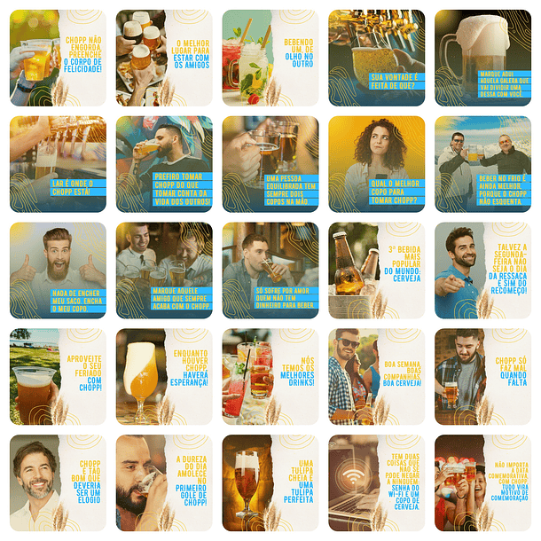 Pack Canva Bares Bar Cervejaria Templates Editáveis 200 Artes + Legendas 5