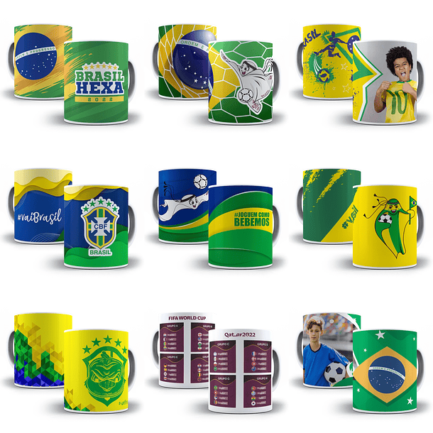 147 Artes Sublimação Copa Brasil 2022 Arquivos em Corel Draw 1