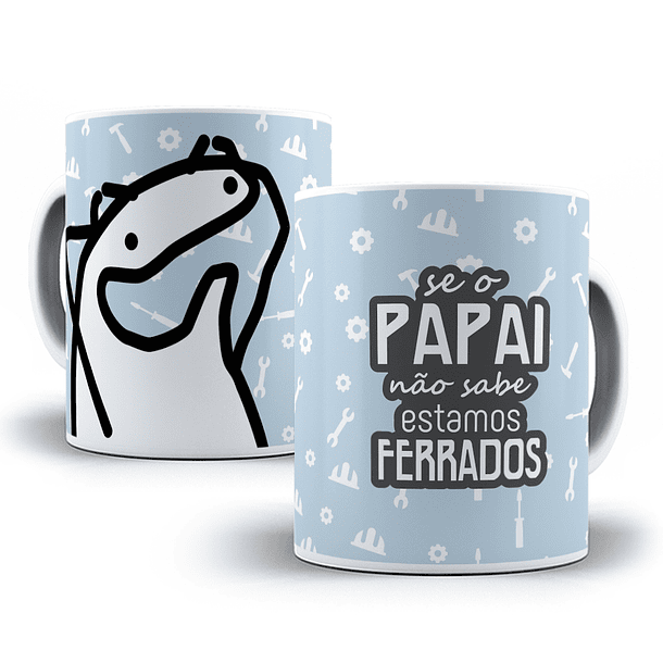 19 Artes Caneca Flork Dia dos Pais Editável Corel Draw + Png 10