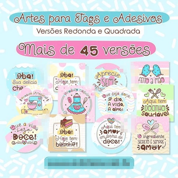 Kit Digital Confeitaria Lt16 Frases Artes Arquivos  Png 2