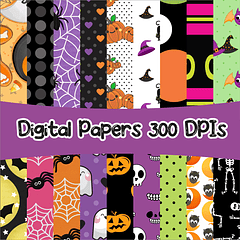 Kit Digital Halloween Dia das Bruxas Arquivos Png e Jpg