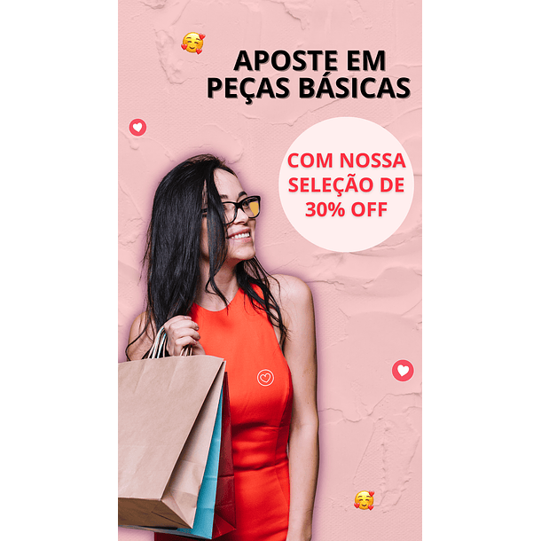 Pack Canva Loja de Roupas Templates Editável 30 Artes Storie + Bônus 5