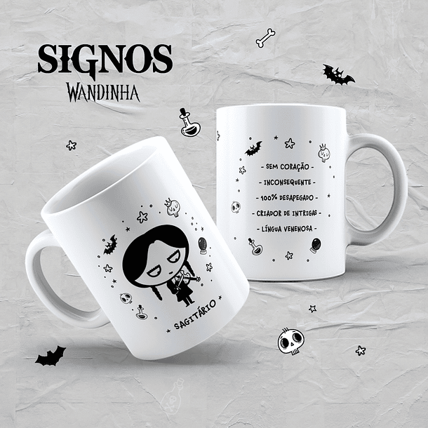 24 Artes Caneca Signos Wandinha Jenna Ortega em Jpg 4