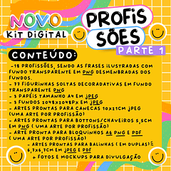 Kit Digital Profissões Completo Parte 1 em Png