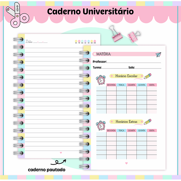 Kit Escolar Caderno Aluninhas 2023 em Pdf e Png 6