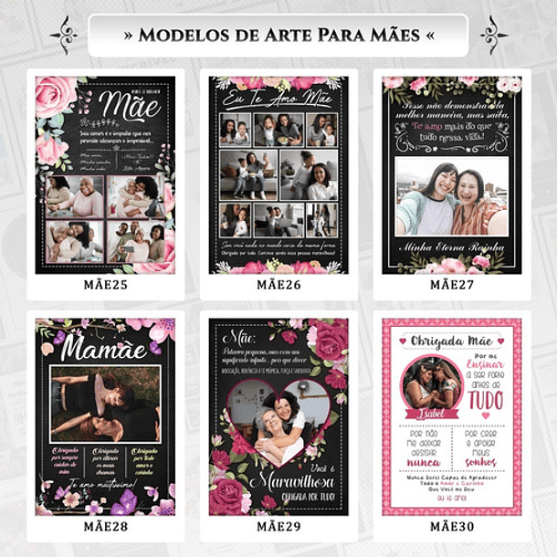 Artes Quadros Mães 31 Arquivo Editável Psd + Canva 8