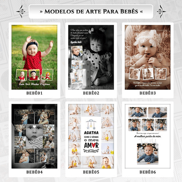 Artes Quadros Bebês 24 Arquivo Editável Psd + Canva 4