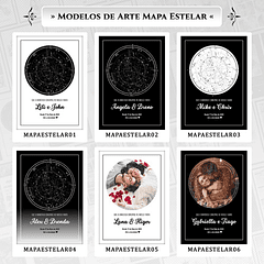 Artes Quadros Mapa Estrelar 10 Arquivo Editável Psd + Canva