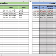 Planilha Programação De Férias