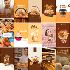 Pack Canva Padaria 4.0 Templates Editável 67 Artes + Bônus