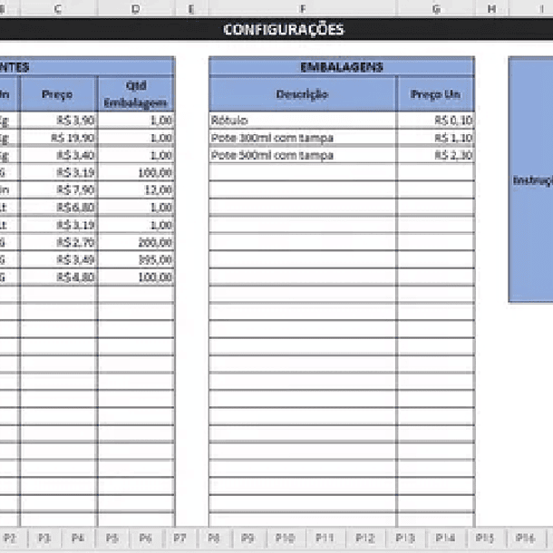 Planilha Precificação De Receitas - Automática 3