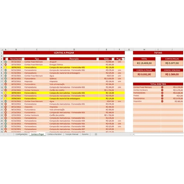 Planilha Contas A Pagar E Receber 7