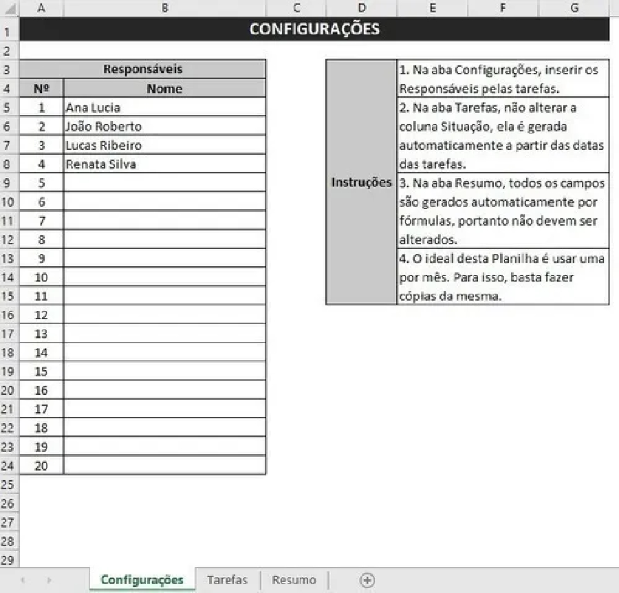Planilha Controle De Tarefas + Cronograma De Atividades 10