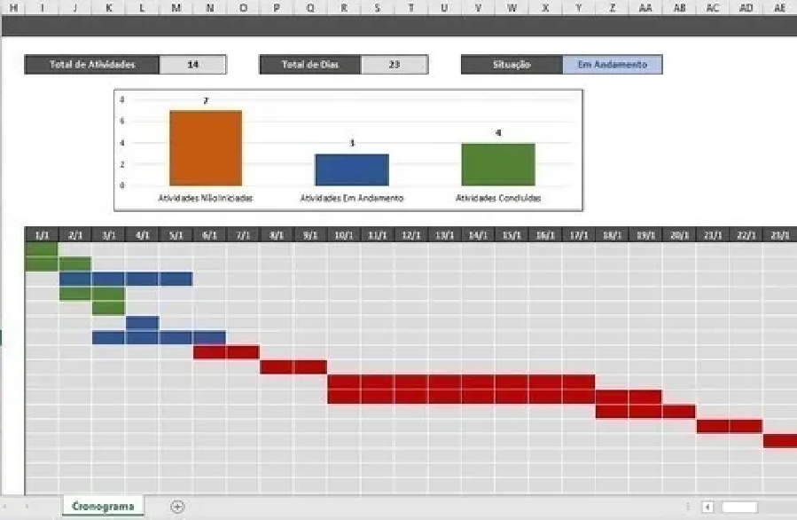 Planilha Controle De Tarefas + Cronograma De Atividades 11
