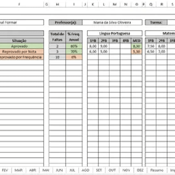 Boletim Escolar: Controle de Notas dos Alunos - Planilha Excel