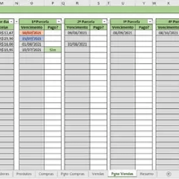 Planilha Controle De Vendas, Estoque, Compras E Pagamentos 4