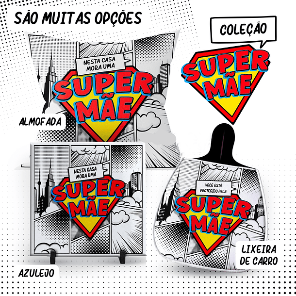 Coleção Kit Digital CARTOON - Super Mãe 5