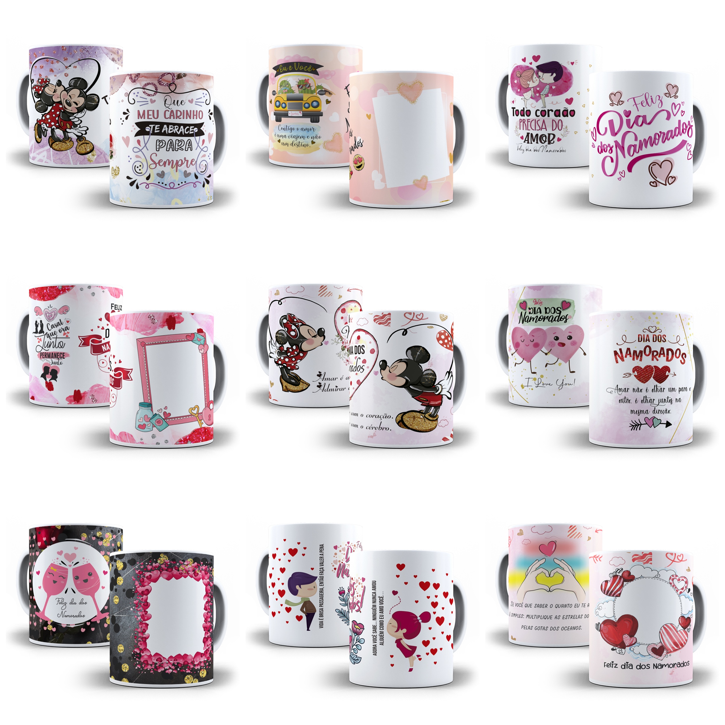 35 Artes Caneca Dia dos Namorados Editável em CorelDraw 1