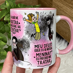 2 Arte para Caneca Sorriso Torto - Ele Tem Um Nariz Grande Um Sorriso Meio Torto