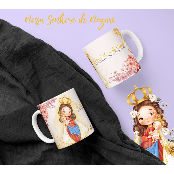 7 Artes Caneca e Camisa Nossa Senhora de Nazaré em Corel Draw  3